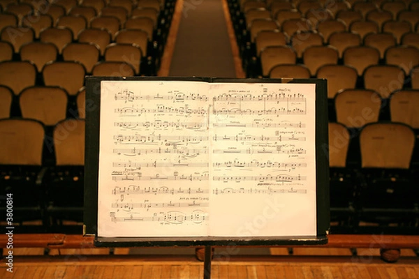 Obraz music stand in an theater, opera