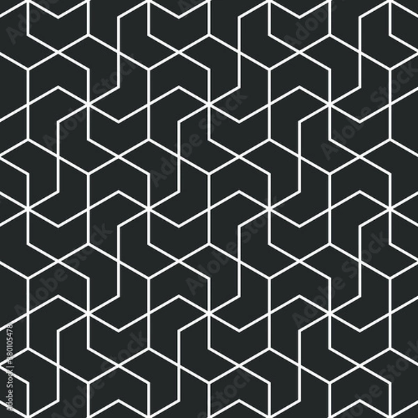 Fototapeta 
Hexagonal art deco pattern background.