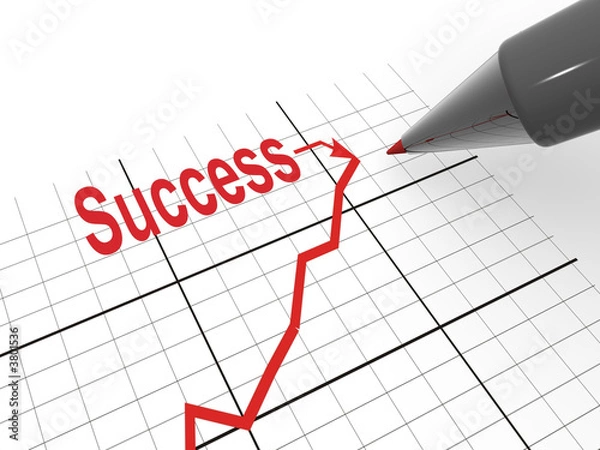 Fototapeta Pen with schedule. Strategy of success