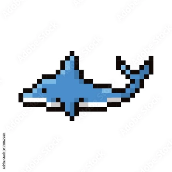 Obraz Dolphin 8-bit vector illustration
