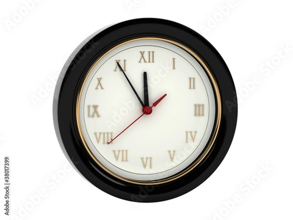 Fototapeta Black wall clock