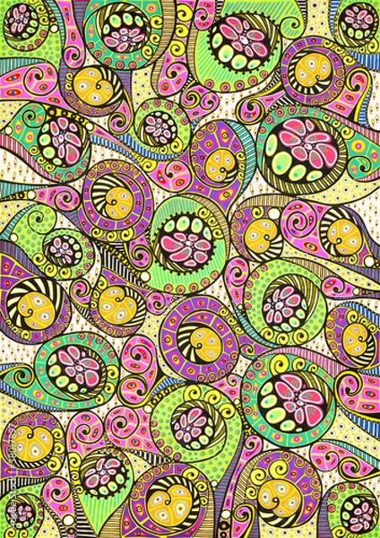 Obraz Stylized colorful natural pattern