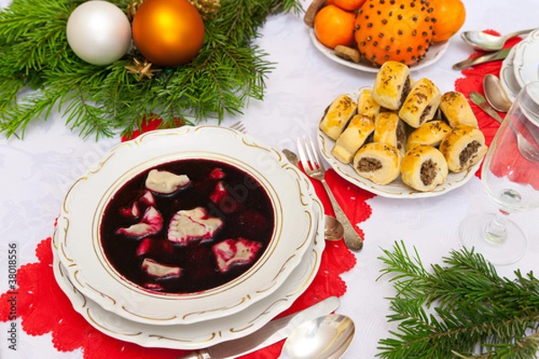 Obraz Christmas dinner - borstch