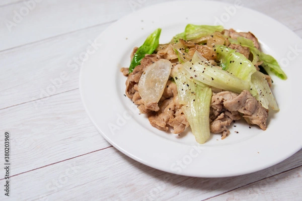 Obraz 豚こまの塩だれ焼き