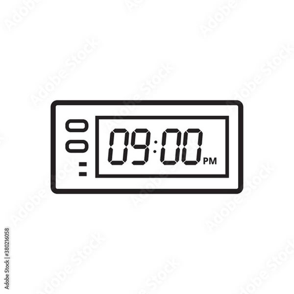Fototapeta Digital clock icon