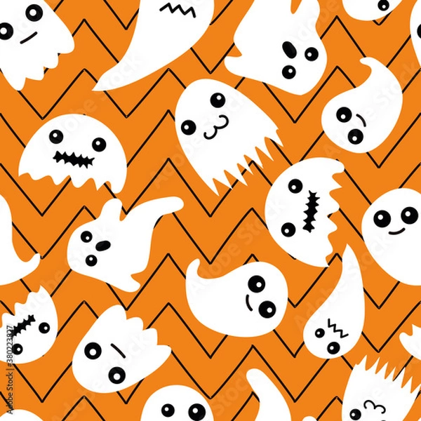 Obraz Halloween Ghost Seamless Pattern
