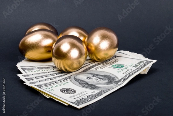 Obraz Golden eggs. A symbol of making money and successful investment