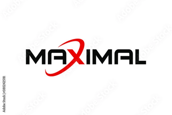 Fototapeta Typography of MAXIMAL with unique on 'X' letter ready to use.