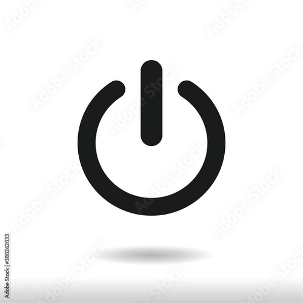 Fototapeta Power icon vector . Shutdown sign