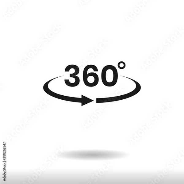 Fototapeta 360 degree icon vector eps 10