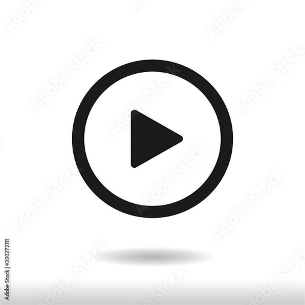 Fototapeta Play icon vector . Play button