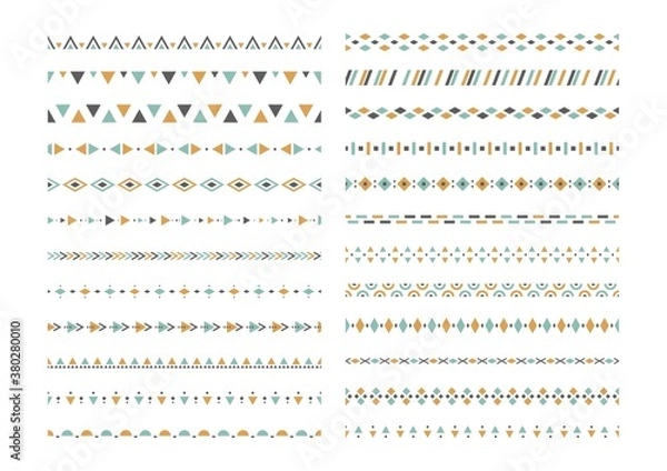 Obraz set of pattern border designs