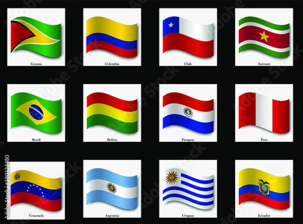 Obraz set of flags of the world