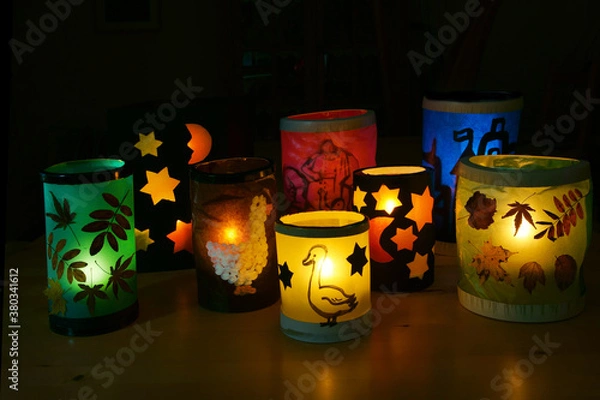 Fototapeta Latarnie do Sankt Martin, Martinsumzug, kopia przestrzeń