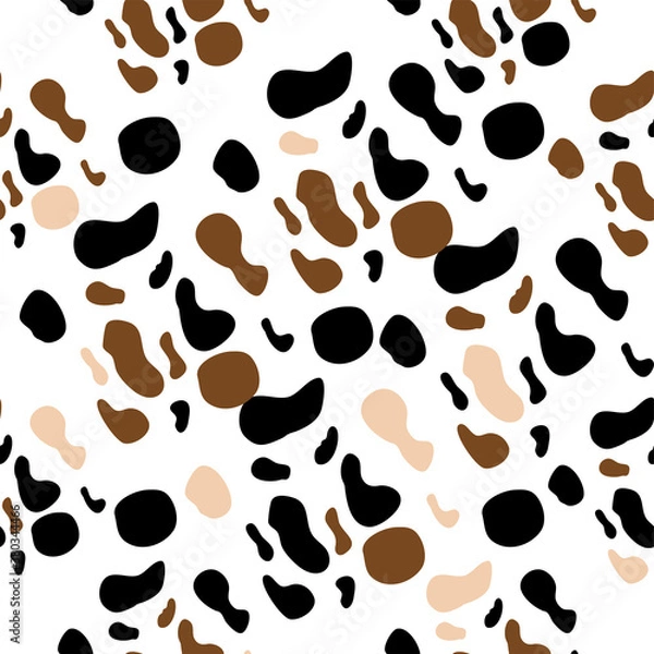 Fototapeta cow spots seamless pattern. Endless texture wallpaper,printing on fabric