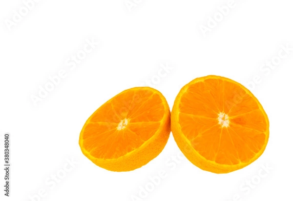 Fototapeta Orange fruit isolated on white background with clipping path