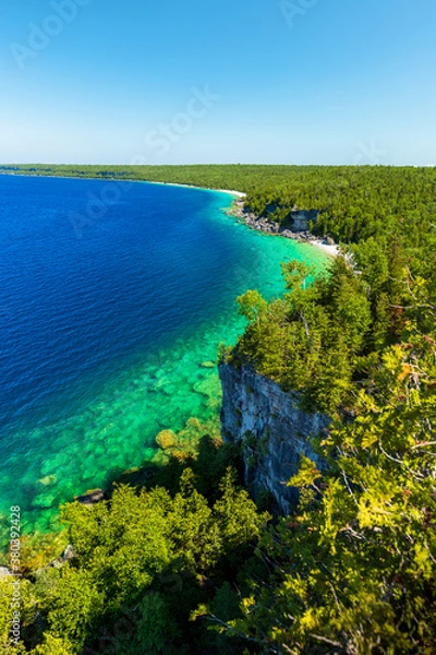 Obraz View of white beaches at Bruce Peninsula National Park
