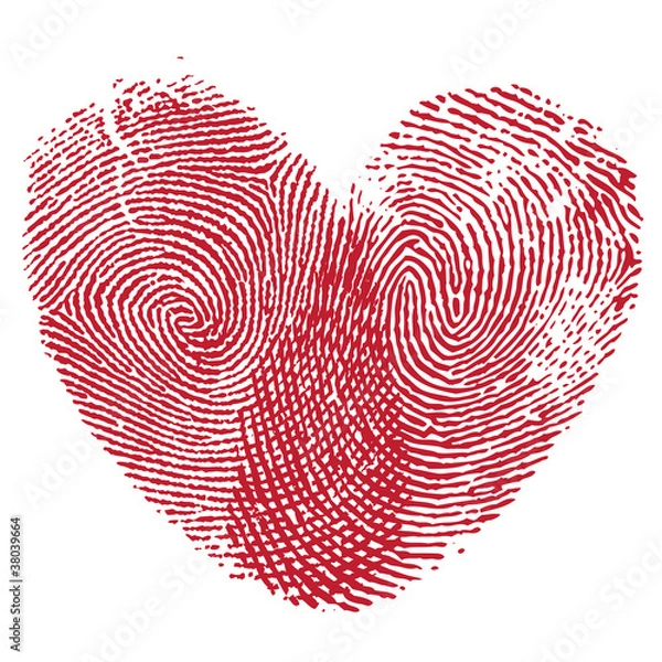 Obraz Serce z nadrukiem ust