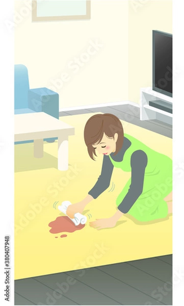 Fototapeta カーペットのシミ抜き