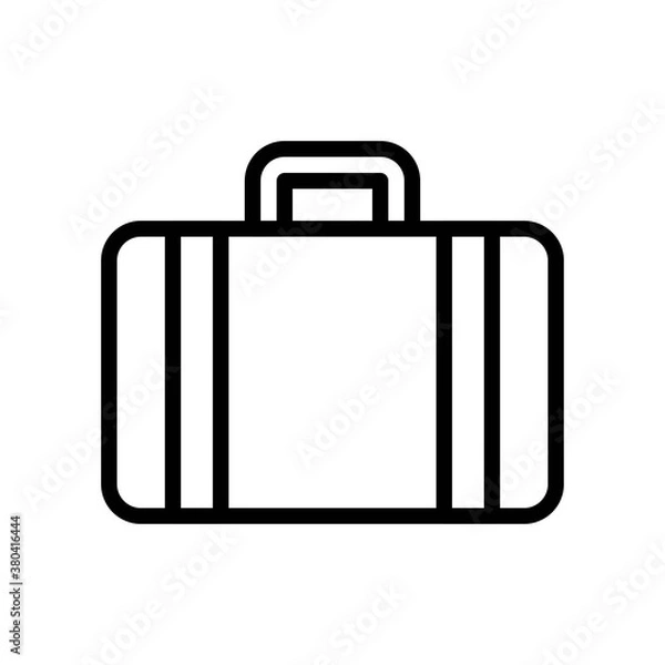 Fototapeta summer beach or holiday related summer beach bag or luggage with strips vector in lineal style,