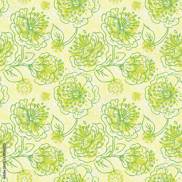 Fototapeta Floral seamless pattern