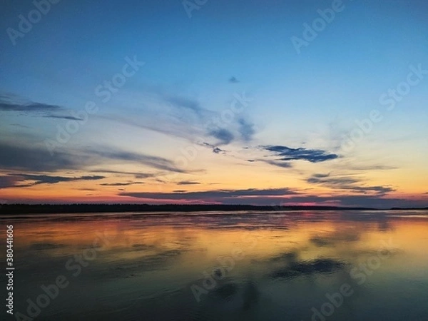 Obraz sunset over the lake