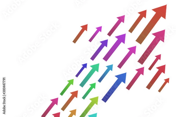 Fototapeta many colorful arrows