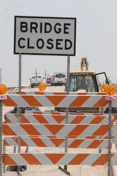Obraz Znak zamknięty mostu