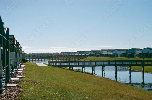 Obraz river in a neighborhood 