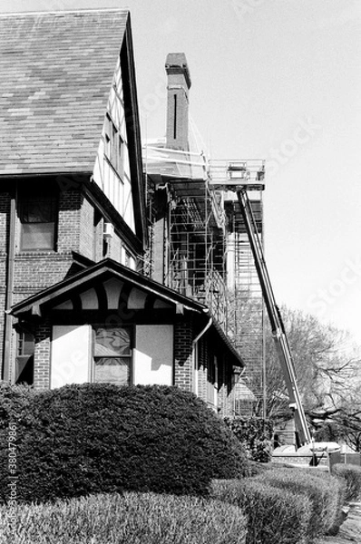 Obraz construction on a house 