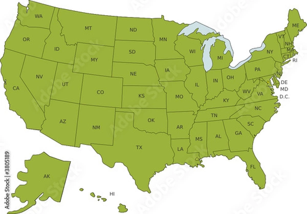 Obraz US Political Map