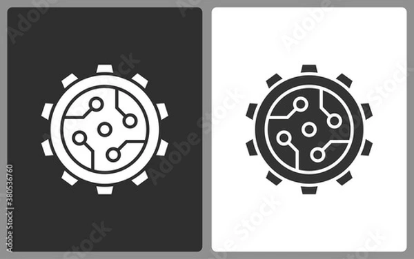 Fototapeta Technology icons. Vector illustration isolated.