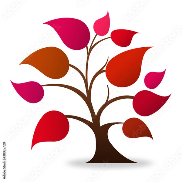 Fototapeta Tree logo (red, magenta)