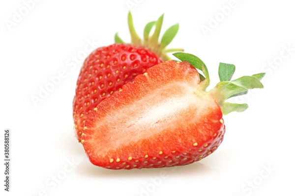 Obraz Strawberries isolated on a white background