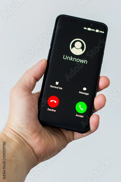 Fototapeta Appel téléphonique Inconnu