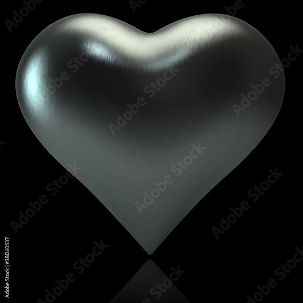 Obraz Herz Silber 3D