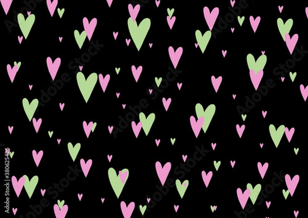 Fototapeta festive multicolored background with hearts
