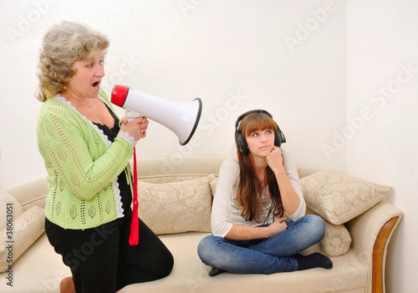 Fototapeta misunderstanding of mother and daughter