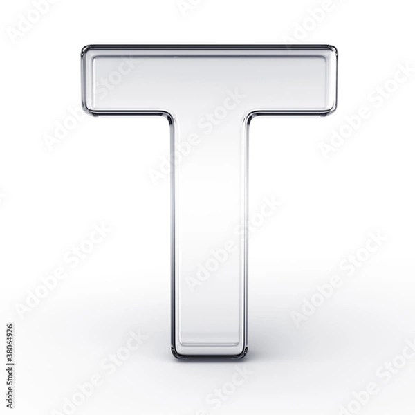Obraz The letter T in glass