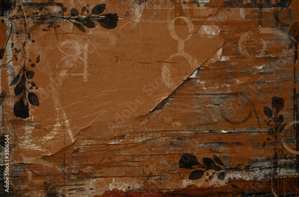 Obraz Peeling paint on wood surface; grunge texture