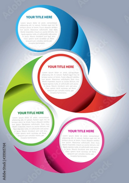 Fototapeta Vector brochure page design concept