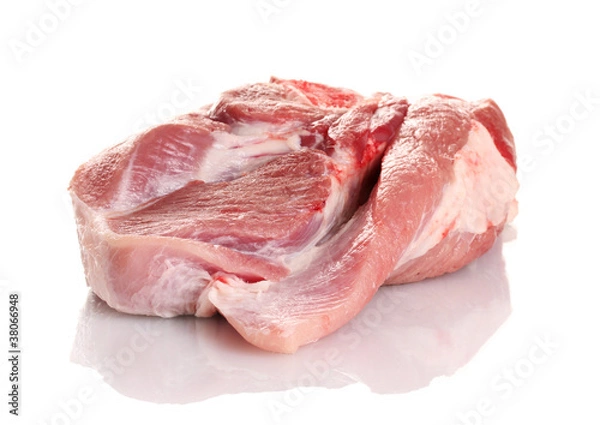 Obraz Raw meat isolated on white