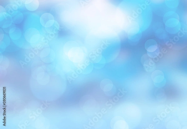 Obraz 透明感のあるブルーのキラキラ背景　