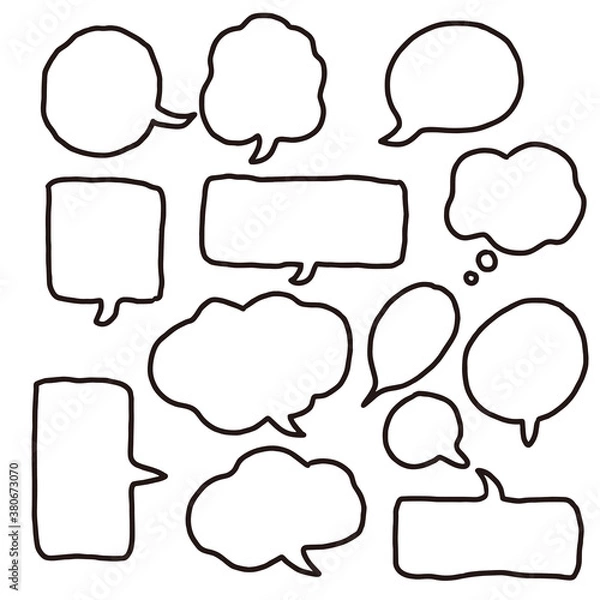 Obraz フキダシ　吹き出し　シンプル　セット