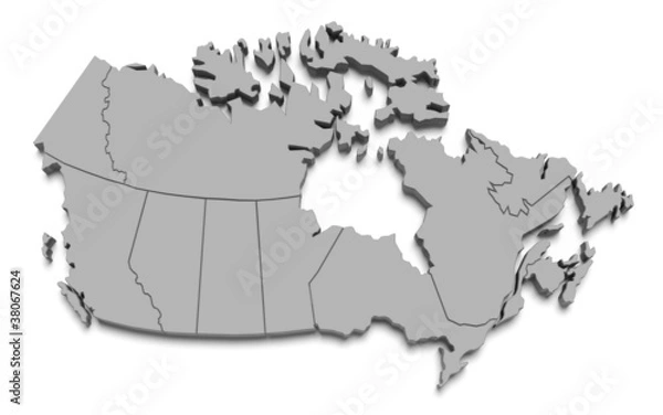 Obraz Canada map on white