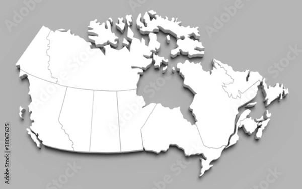 Obraz Canada map on gray