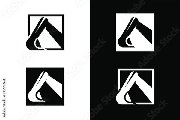 Fototapeta Excavator design concept. Very suitable in various business purposes, also for icon, symbol and many more.