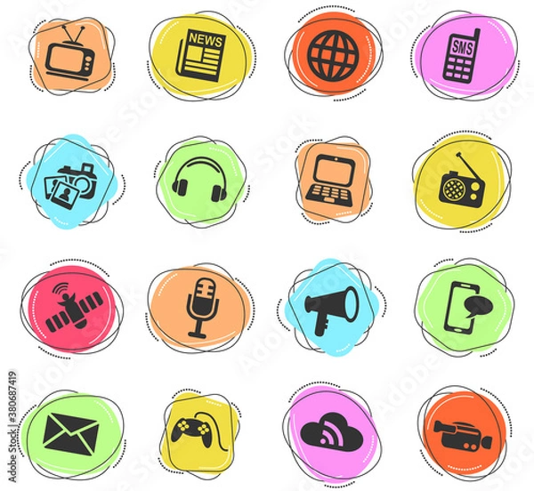 Obraz media icon set