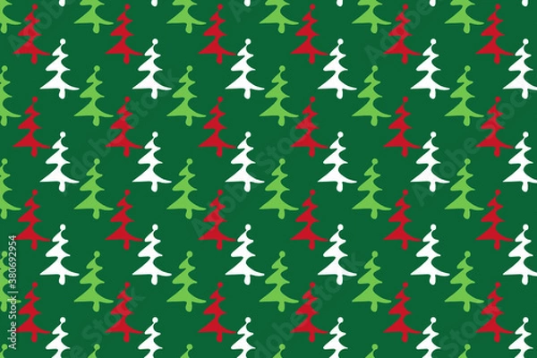 Obraz Simple christmas tree pattern design. suitable for wallpapers and backgrounds