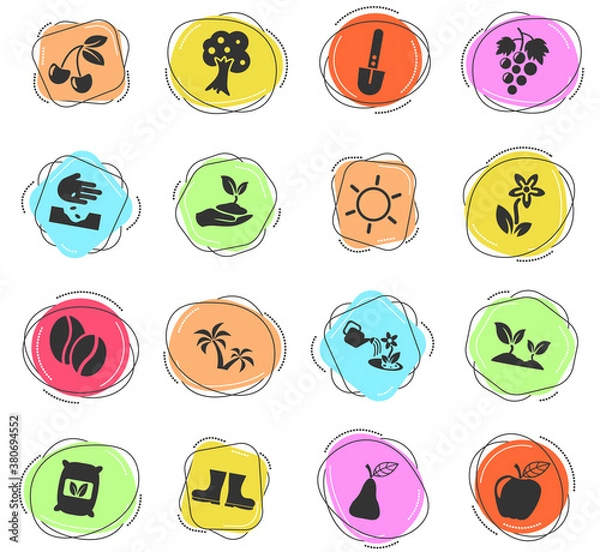 Fototapeta plants icon set